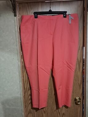 Apt. 9 Coral Cropped Pull-On Ankle Pants Sz 18W